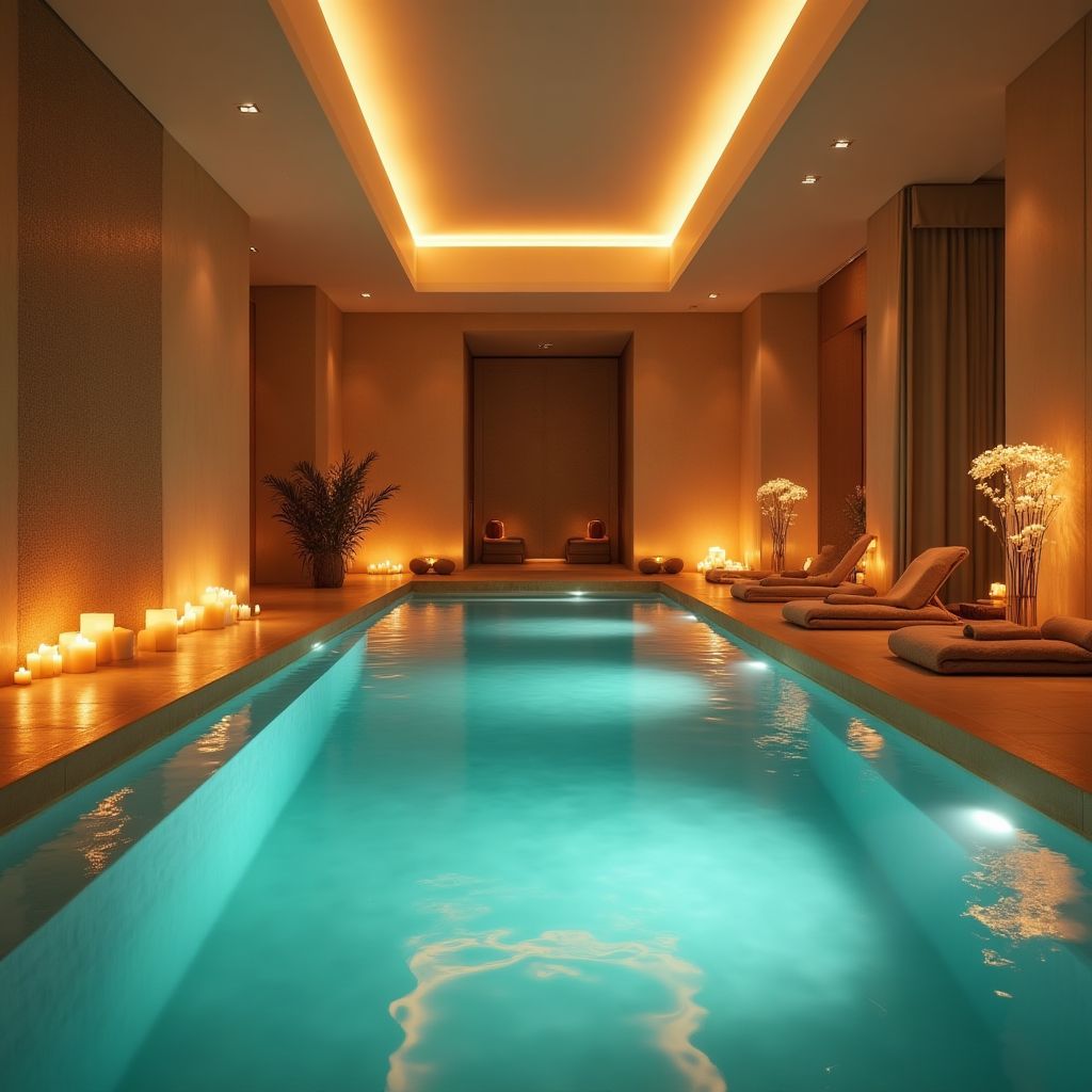 Spa de luxe avec piscine intérieure