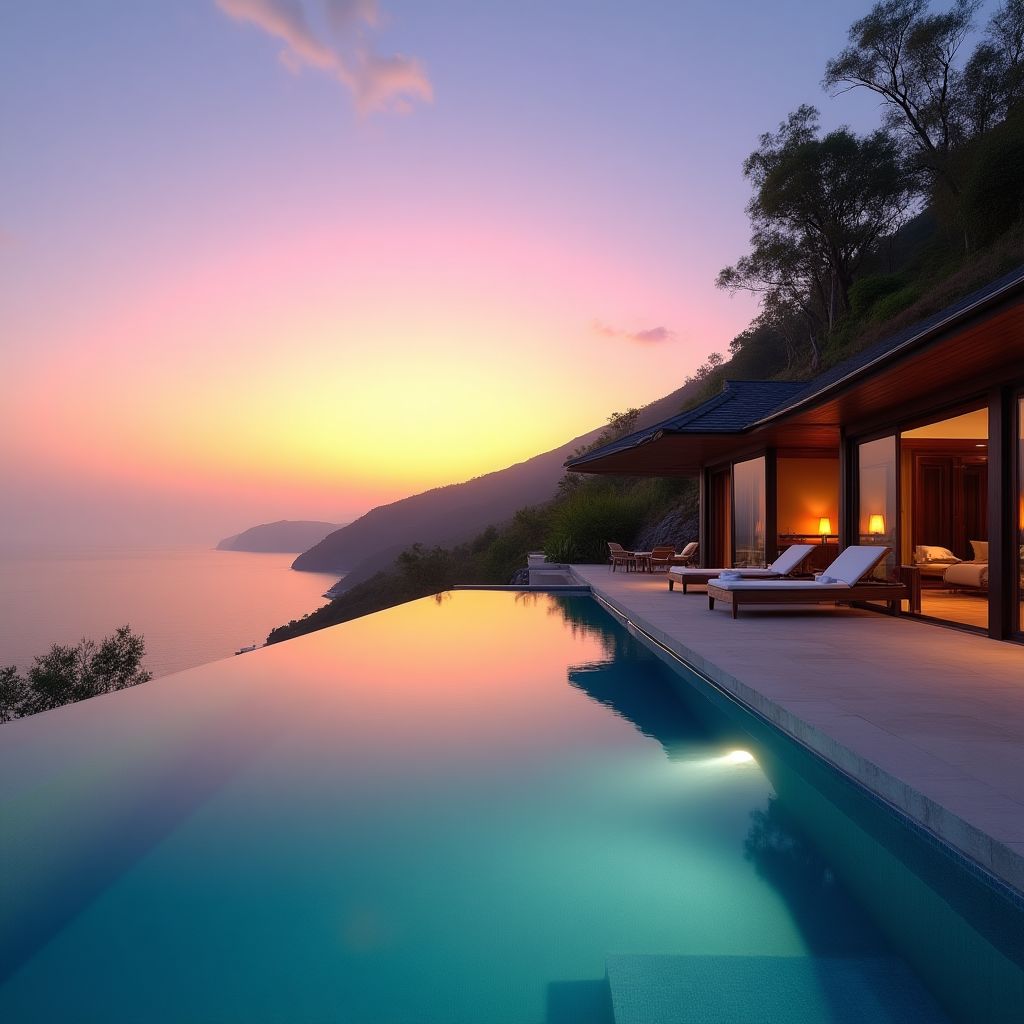 Villa privée avec piscine à débordement